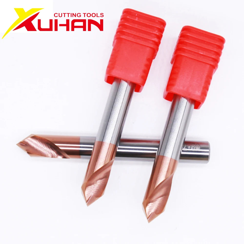 1PC HRC55 3MM 4MM 5MM 6MM 8MM 10MM 90 Degree Spot Drill Bit for Machining Hole Drill Chamfering Tools Tungsten Carbide Steel