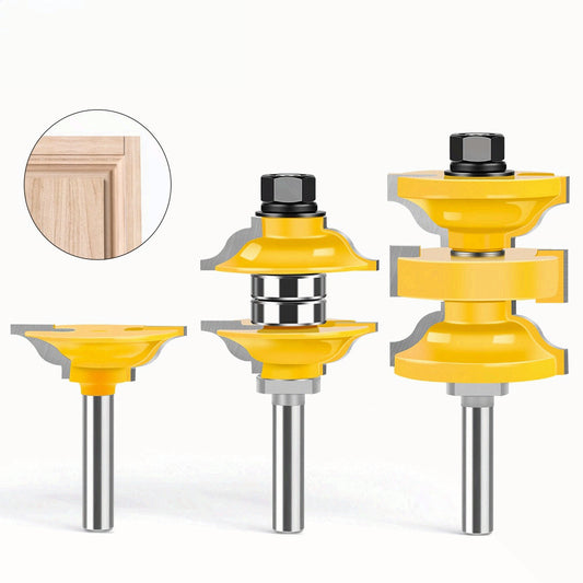 Three-piece set of door panel knives, door frame tenon knives, one-time forming, solid wood door knives, cabinet door panel knives, tenon knives, splicing