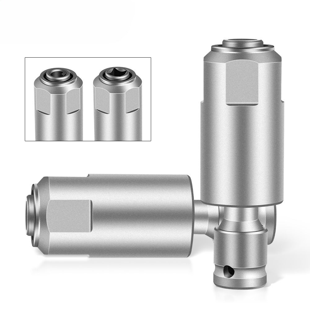 Upgraded version of electric wrench, square handle, four pits, electric hammer head, round handle, two pits and two slots, variable impact drill bit conversion head