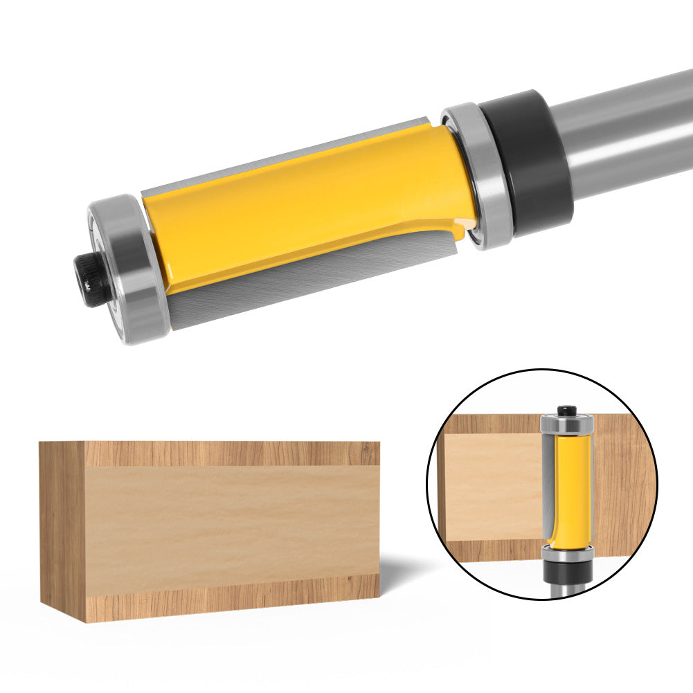 Upper and lower bearing trimming cutter 12 handle 1/2 handle woodworking milling cutter trimming cutter Double bearing trimming cutter