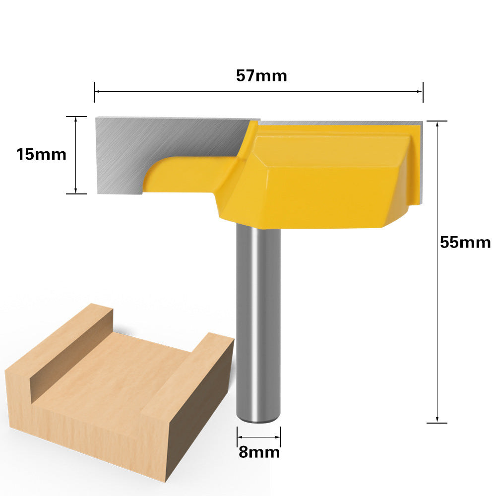8 handle large diameter bottom cleaning knife slotting knife woodworking milling cutter table milling bottom cutter trimming machine engraving machine gong knife