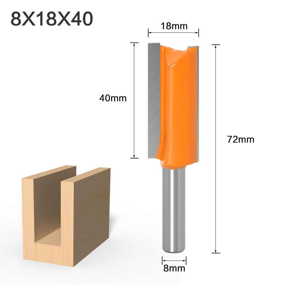 Extended Double Blade Straight Knife Slotting Knife Woodworking Milling Knife Slotting Knife Grooving Knife Edge Trimming Machine Engraving Machine Knife Head Woodworking