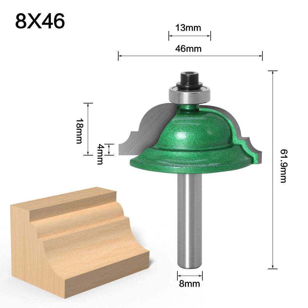 8Mm Handle Convex Door Bucket Line Knife Lace Router Line Knife Cabinet Door Panel Woodworking Engraving Knife Gong Knife