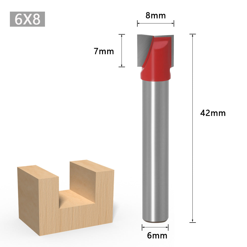 Computer engraving machine cutter woodworking milling cutter 6mm bottom cleaning cutter milling bottom edge table milling bottom cutter trimming machine head