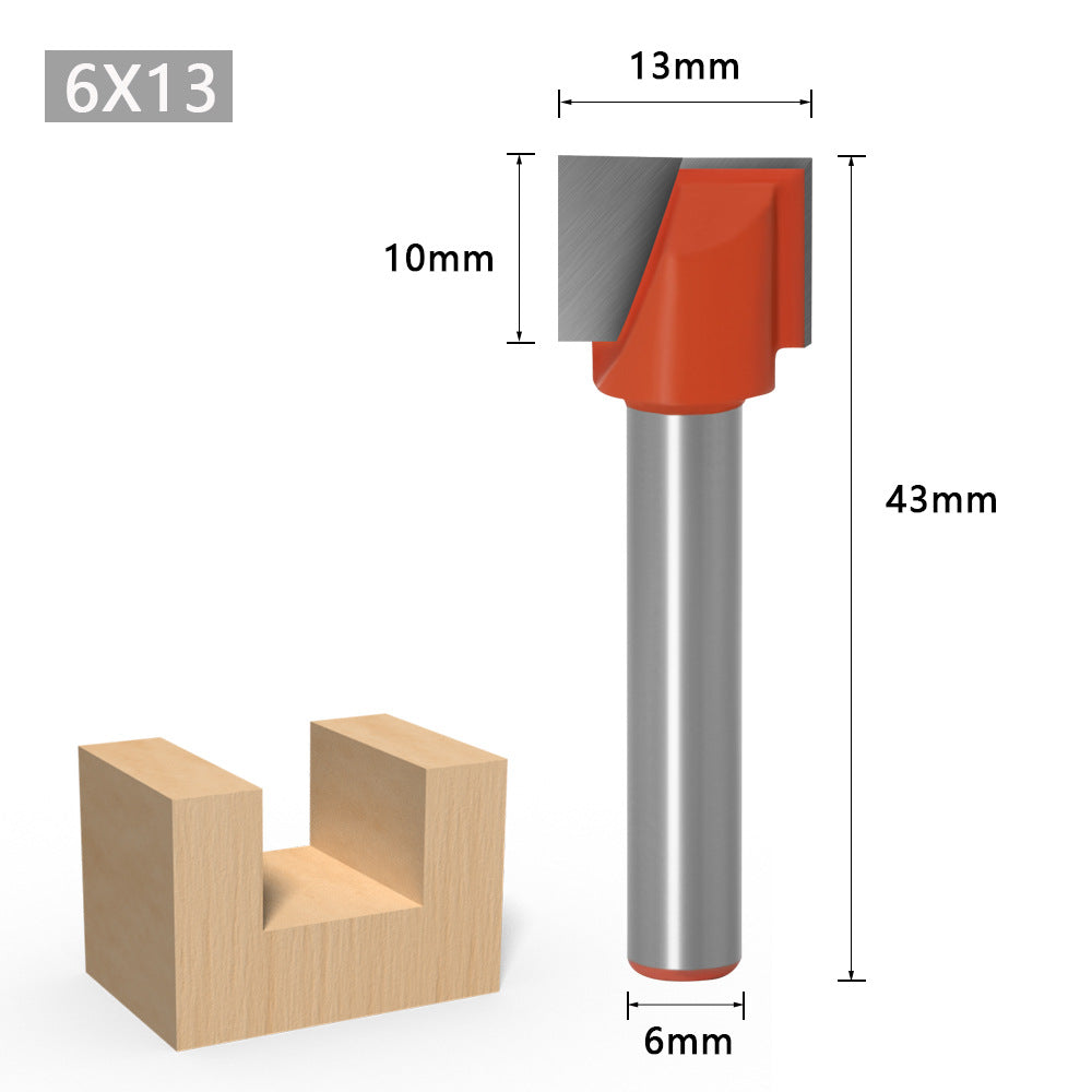 Computer engraving machine cutter woodworking milling cutter 6mm bottom cleaning cutter milling bottom edge table milling bottom cutter trimming machine head