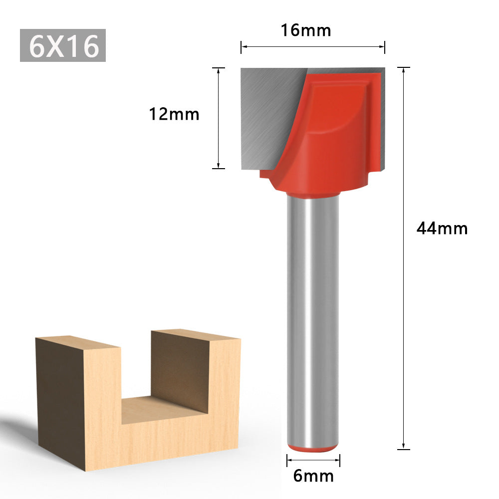 Computer engraving machine cutter woodworking milling cutter 6mm bottom cleaning cutter milling bottom edge table milling bottom cutter trimming machine head