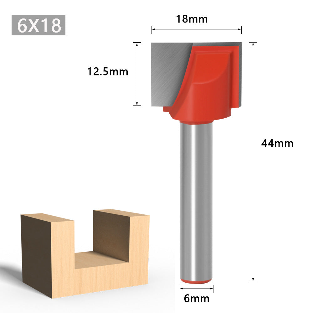Computer engraving machine cutter woodworking milling cutter 6mm bottom cleaning cutter milling bottom edge table milling bottom cutter trimming machine head