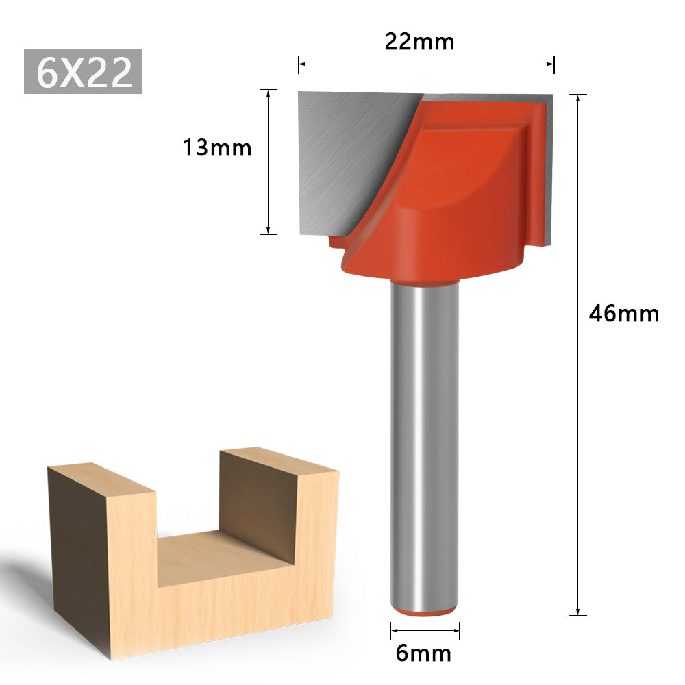 Computer engraving machine cutter woodworking milling cutter 6mm bottom cleaning cutter milling bottom edge table milling bottom cutter trimming machine head