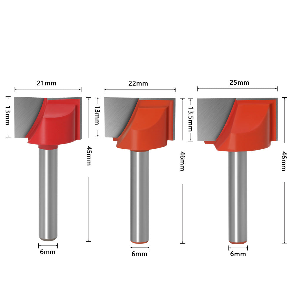 Computer engraving machine cutter woodworking milling cutter 6mm bottom cleaning cutter milling bottom edge table milling bottom cutter trimming machine head