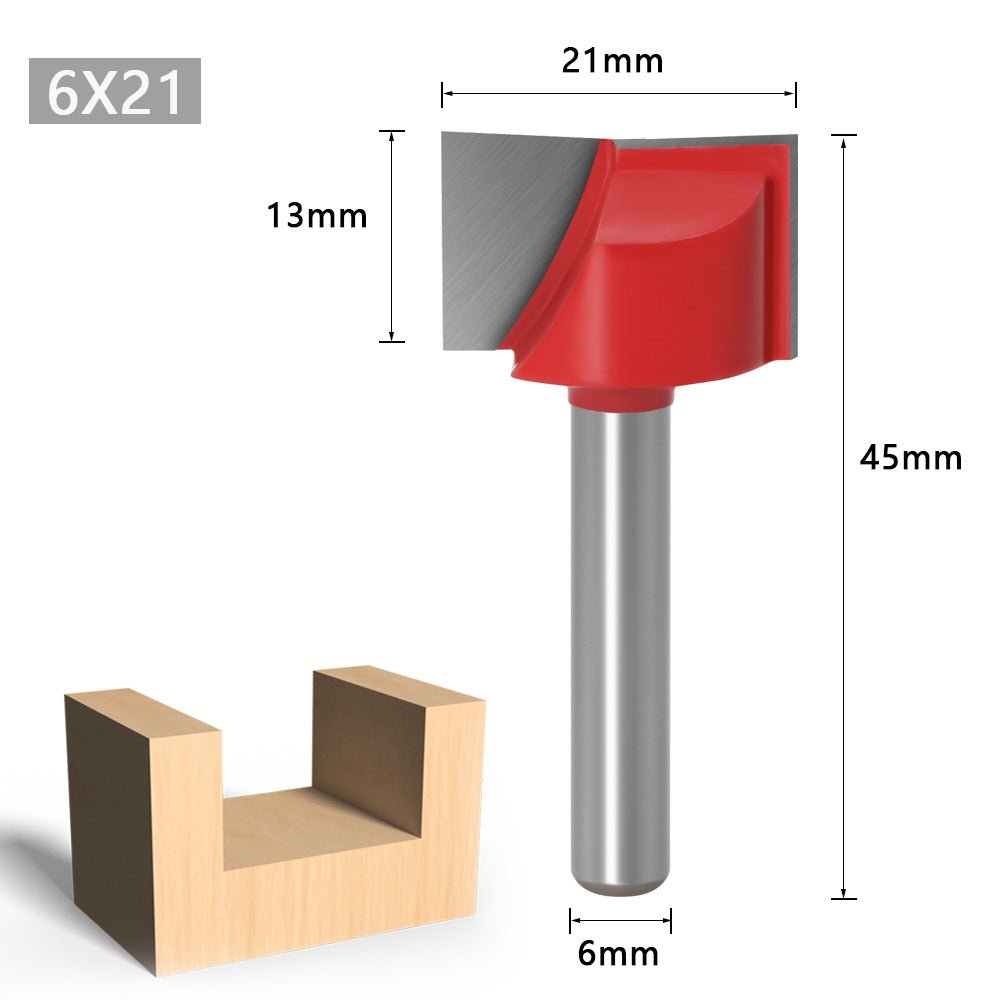 Computer engraving machine cutter woodworking milling cutter 6mm bottom cleaning cutter milling bottom edge table milling bottom cutter trimming machine head