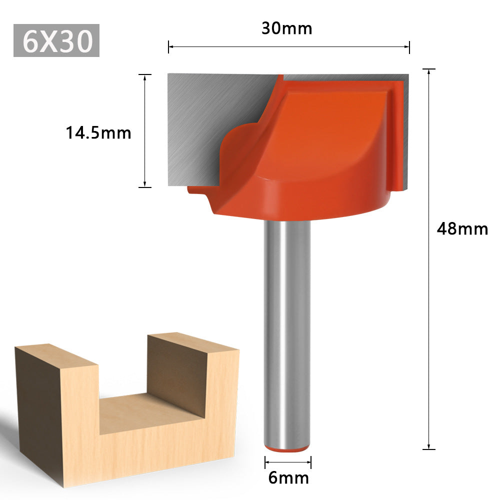 Computer engraving machine cutter woodworking milling cutter 6mm bottom cleaning cutter milling bottom edge table milling bottom cutter trimming machine head
