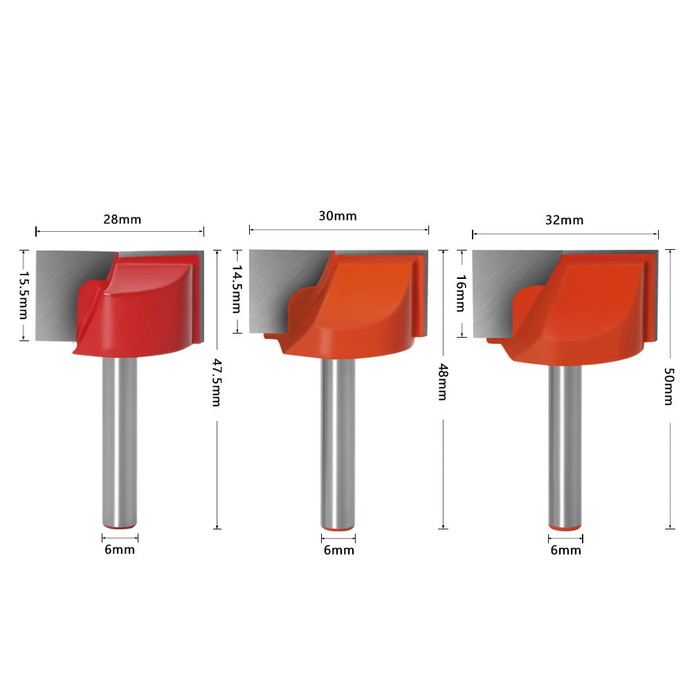 Computer engraving machine cutter woodworking milling cutter 6mm bottom cleaning cutter milling bottom edge table milling bottom cutter trimming machine head