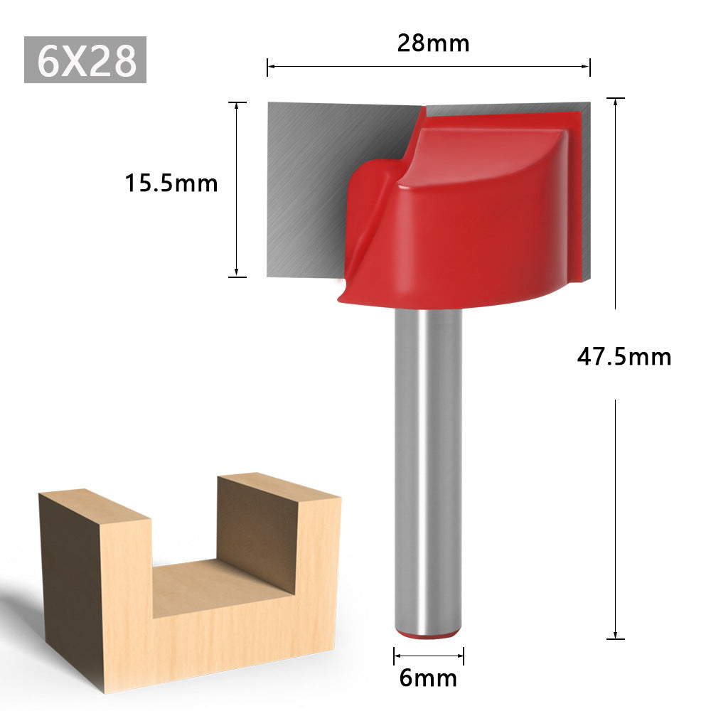 Computer engraving machine cutter woodworking milling cutter 6mm bottom cleaning cutter milling bottom edge table milling bottom cutter trimming machine head