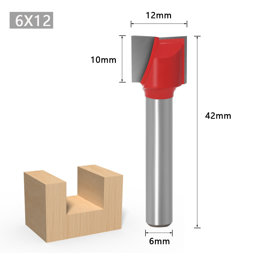 Computer engraving machine cutter woodworking milling cutter 6mm bottom cleaning cutter milling bottom edge table milling bottom cutter trimming machine head