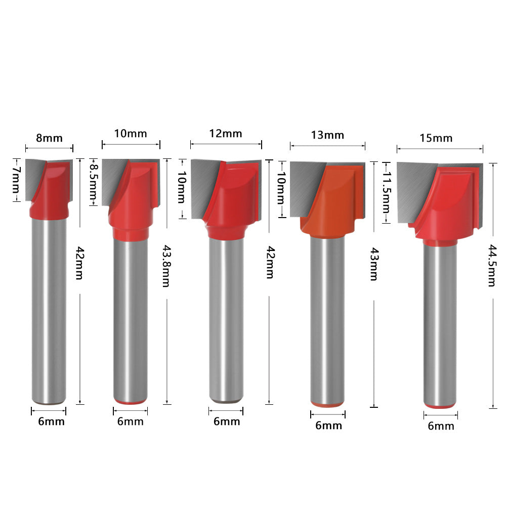 Computer engraving machine cutter woodworking milling cutter 6mm bottom cleaning cutter milling bottom edge table milling bottom cutter trimming machine head