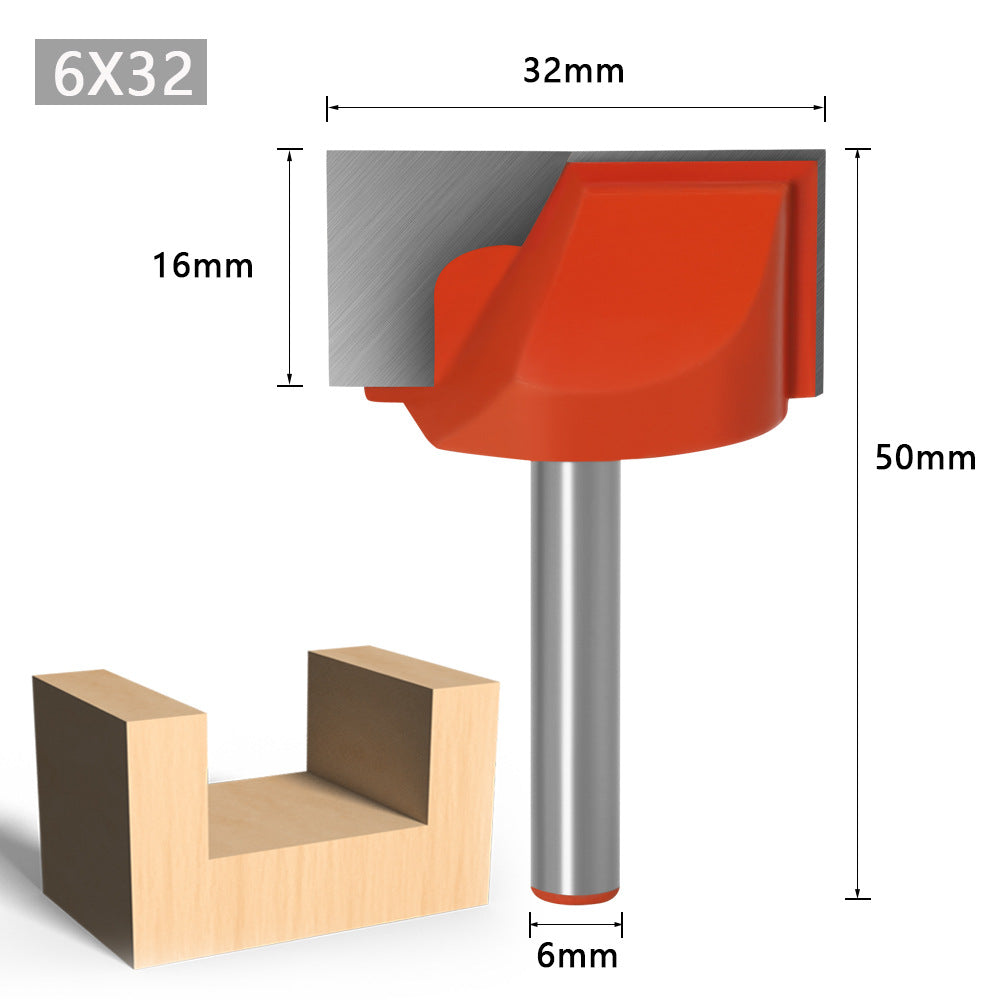 Computer engraving machine cutter woodworking milling cutter 6mm bottom cleaning cutter milling bottom edge table milling bottom cutter trimming machine head