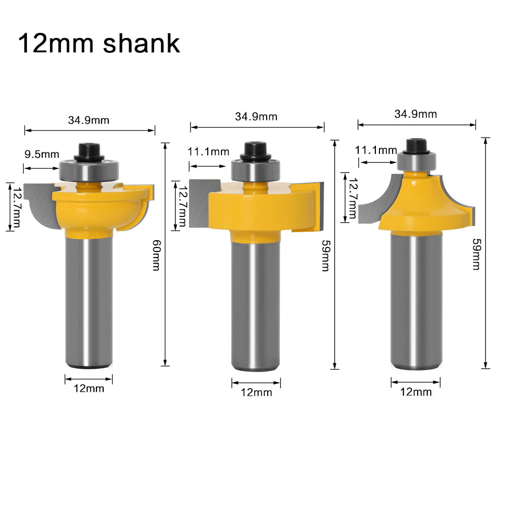 1/2 handle 12mm handle three-piece set door frame knife room door knife cabinet door knife engraving machine woodworking engraving machine knife
