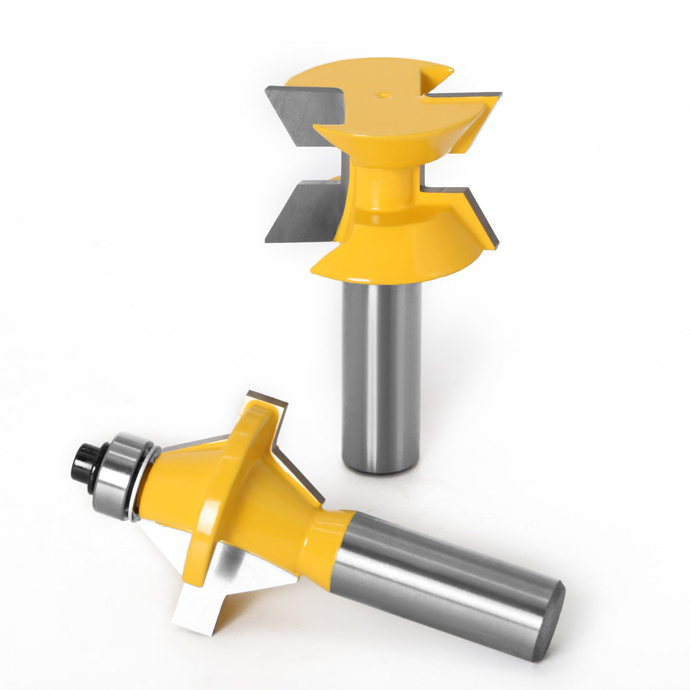 1/2 handle high-grade woodworking milling cutter 120 ° mortise cutter jigsaw cutter woodworking gong milling machine engraving cutter splicing cutter