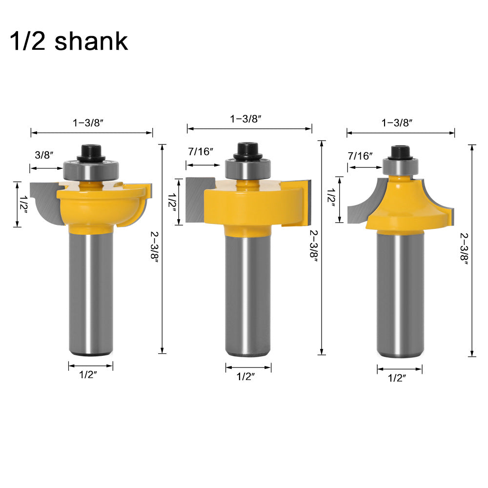 1/2 handle 12mm handle three-piece set door frame knife room door knife cabinet door knife engraving machine woodworking engraving machine knife