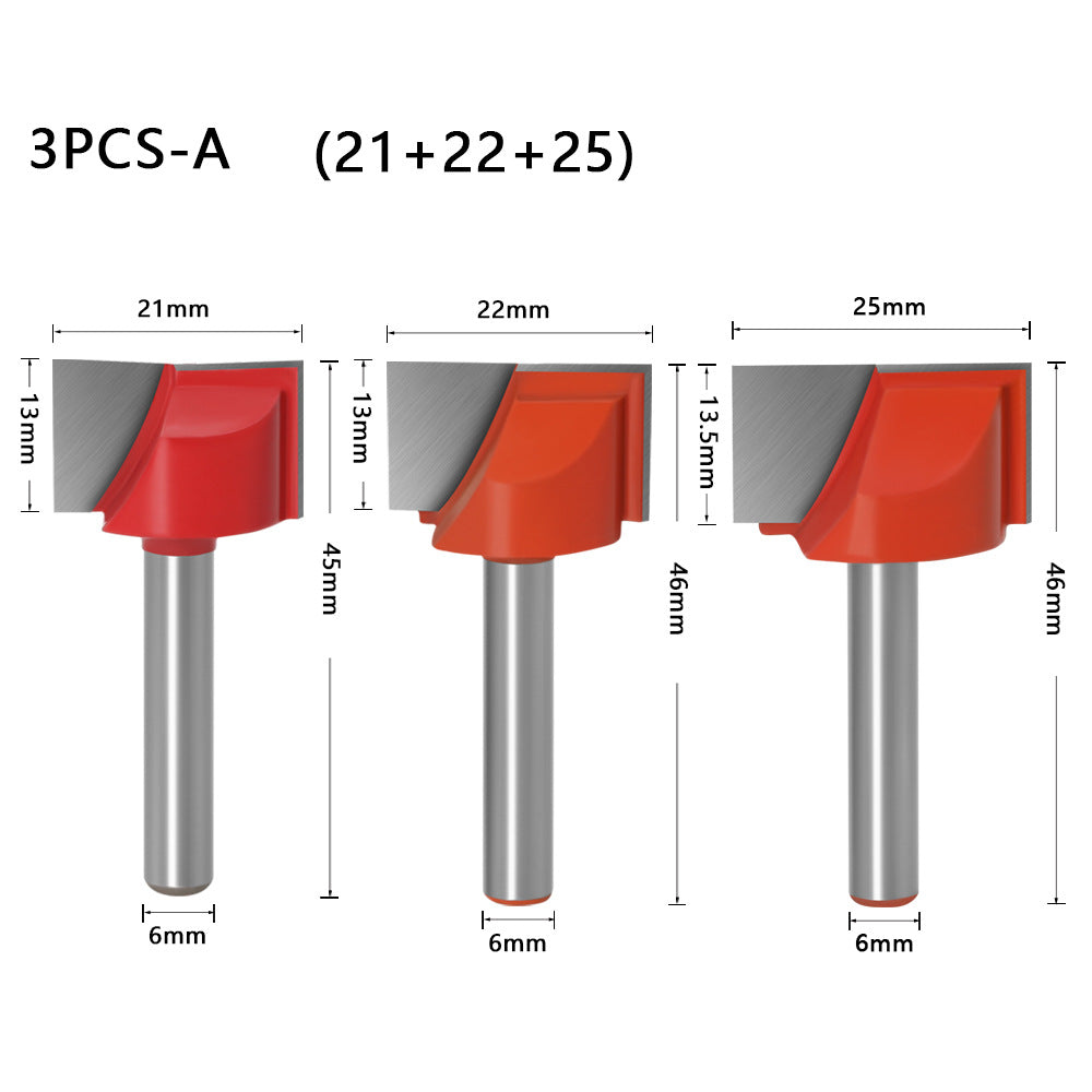 Computer engraving machine cutter woodworking milling cutter 6mm bottom cleaning cutter milling bottom edge table milling bottom cutter trimming machine head