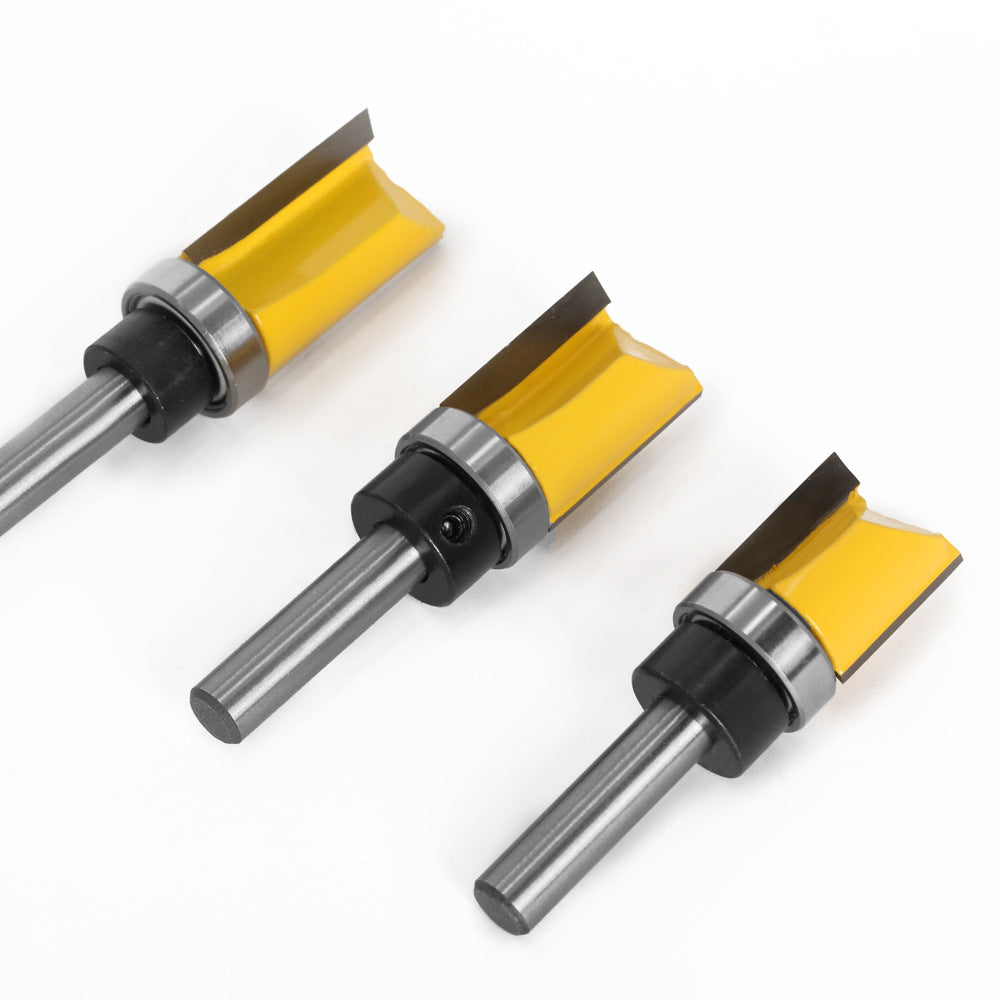 3-Piece set of 8 shank imitation shank with bearing straight knife slotting knife trimming knife straight knife trimming machine milling cutter