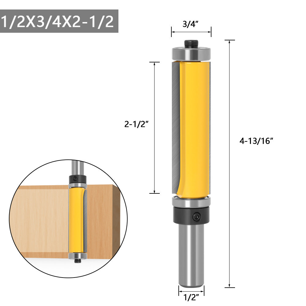Double bearing trimming knife 1/2 * 3/4 * 2-1/2 engraving machine trimming knife