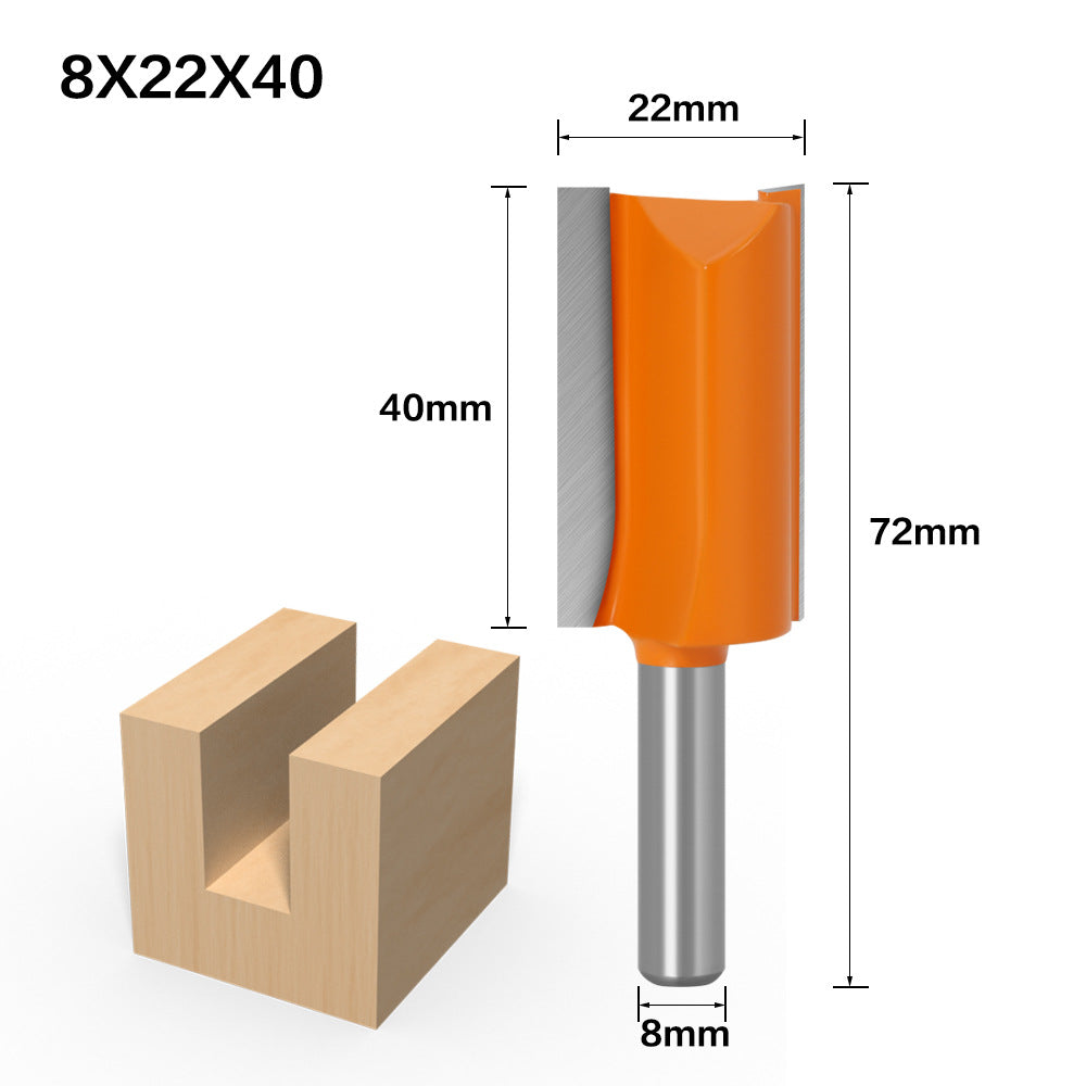 Extended Double Blade Straight Knife Slotting Knife Woodworking Milling Knife Slotting Knife Grooving Knife Edge Trimming Machine Engraving Machine Knife Head Woodworking