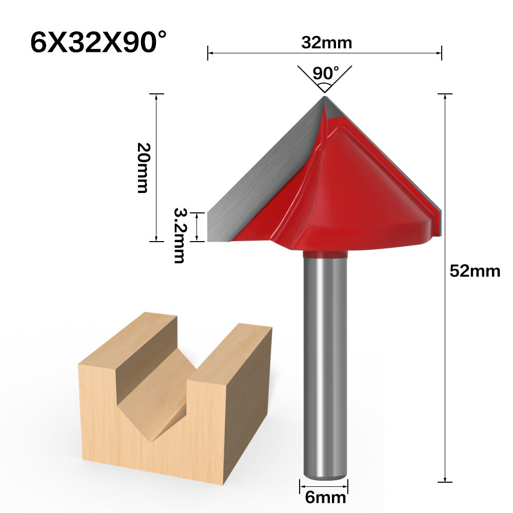 90 degree 3D knife V type knife 3D knife Computer engraving knife Engraving woodworking knife V type milling cutter Woodworking v type