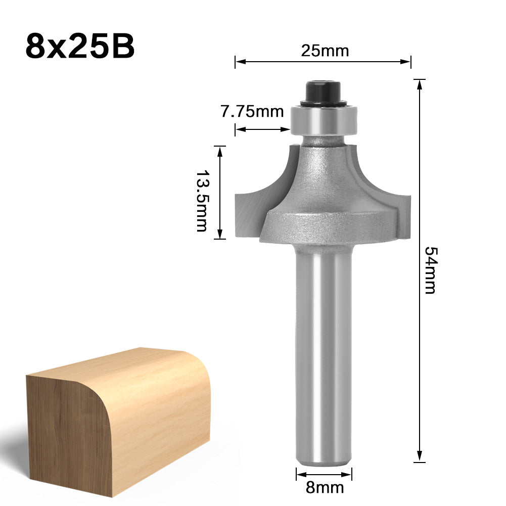 3-Piece set of fillet cutters woodworking milling cutters, fillet cutters, chamfering cutters, foreign trade export milling cutters