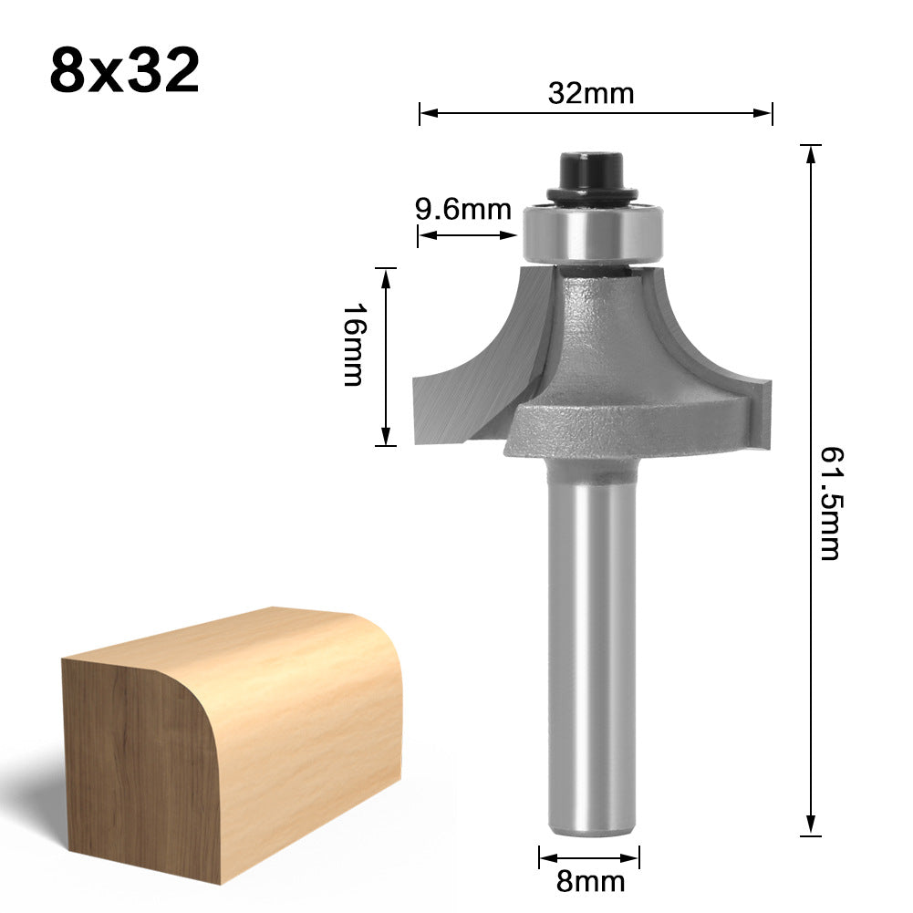 3-Piece set of fillet cutters woodworking milling cutters, fillet cutters, chamfering cutters, foreign trade export milling cutters