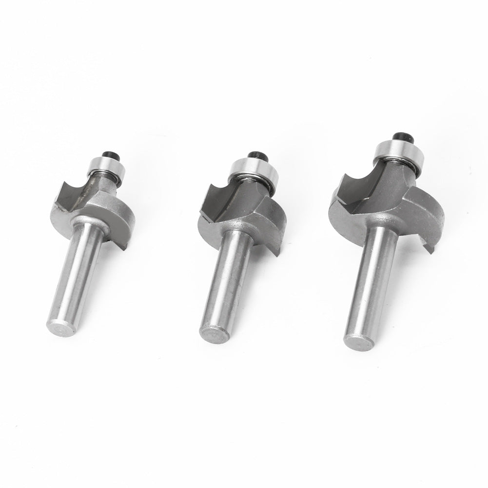 3-Piece set of fillet cutters woodworking milling cutters, fillet cutters, chamfering cutters, foreign trade export milling cutters
