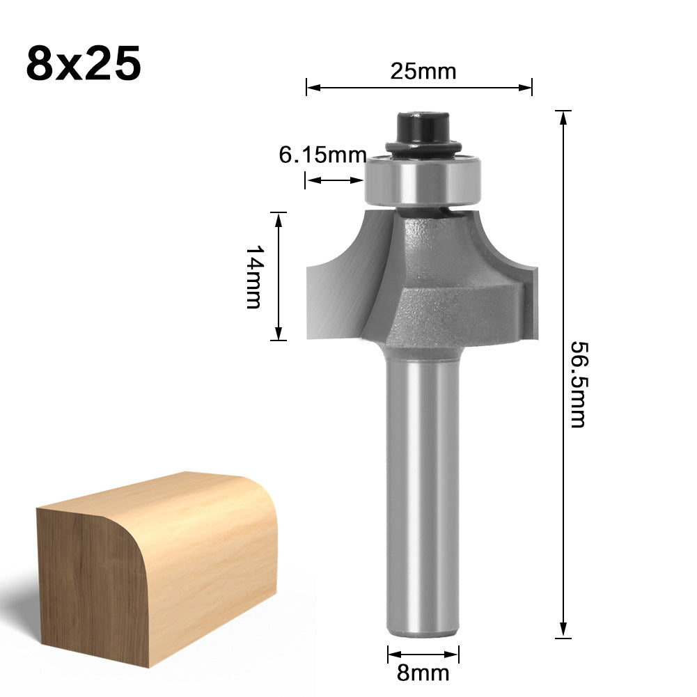 3-Piece set of fillet cutters woodworking milling cutters, fillet cutters, chamfering cutters, foreign trade export milling cutters