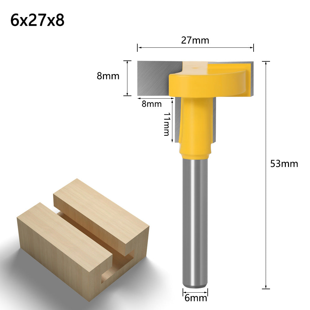 6 handle straight edge T-knife slotting cutter hook milling cutter outlet 6 handle T-straight knife