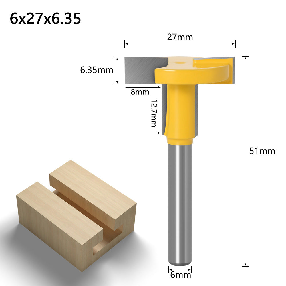 6 handle straight edge T-knife slotting cutter hook milling cutter outlet 6 handle T-straight knife
