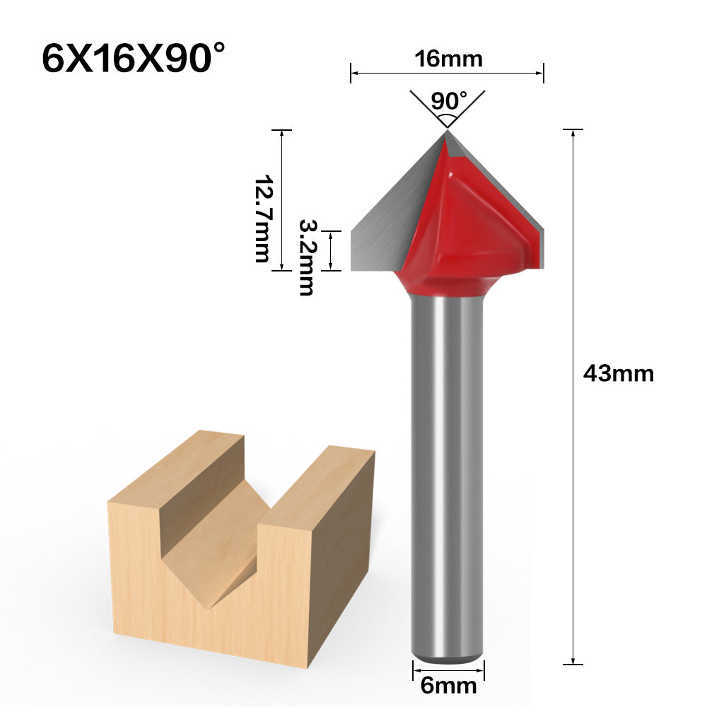 90 degree 3D knife V type knife 3D knife Computer engraving knife Engraving woodworking knife V type milling cutter Woodworking v type