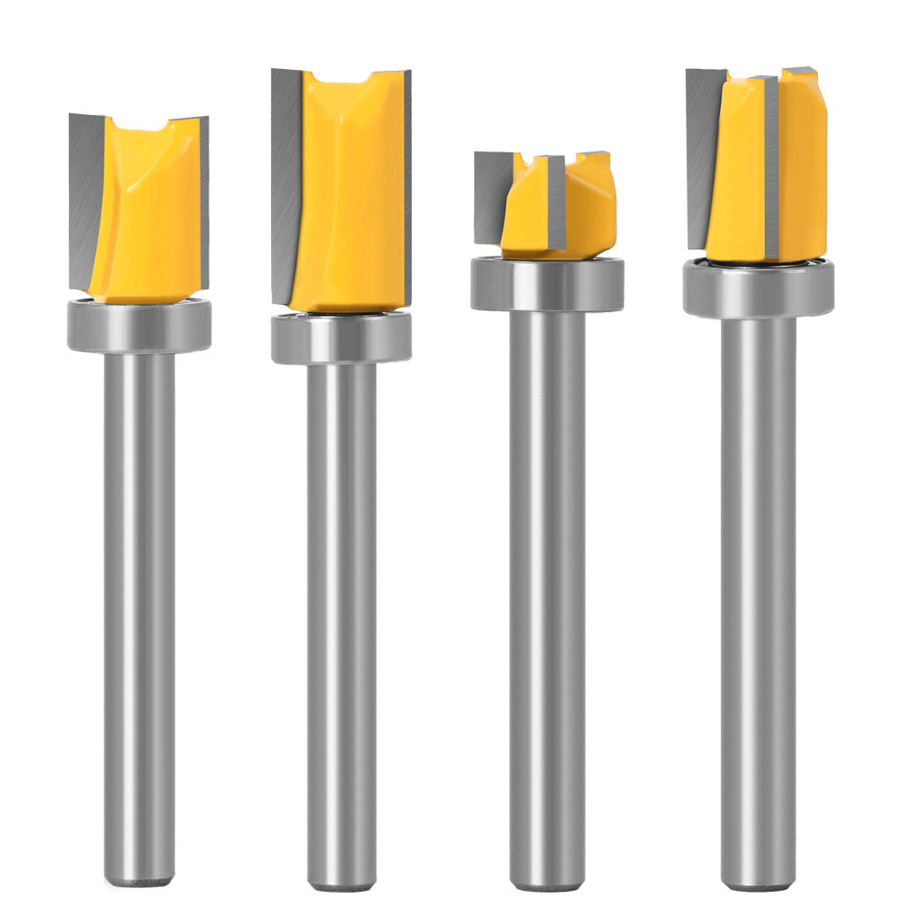 6 handle woodworking trimming knife trimming machine knife head with bearing straight knife imitation trimming knife woodworking milling cutter gong machine slotting