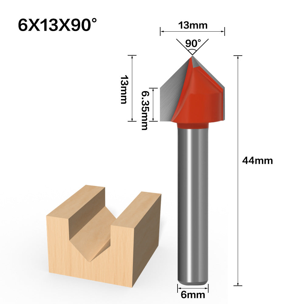 90 degree 3D knife V type knife 3D knife Computer engraving knife Engraving woodworking knife V type milling cutter Woodworking v type