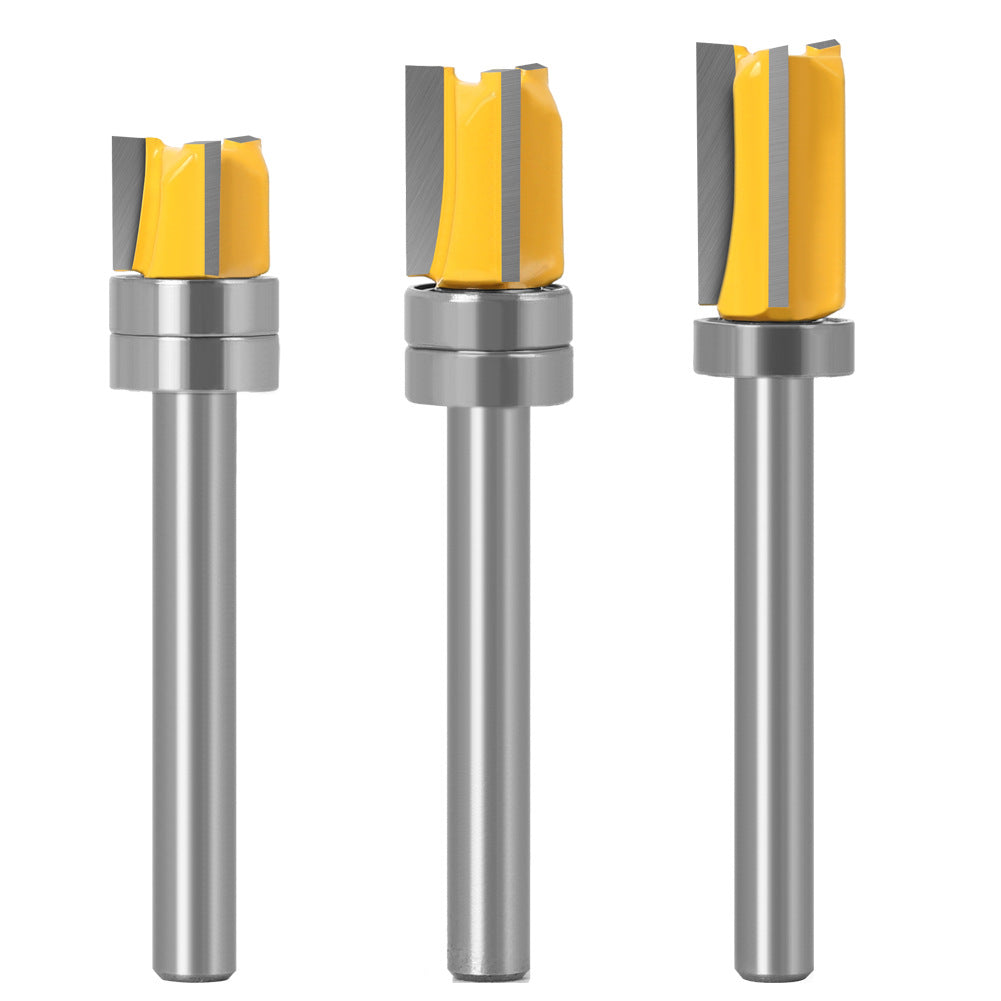 6 handle woodworking trimming knife trimming machine knife head with bearing straight knife imitation trimming knife woodworking milling cutter gong machine slotting