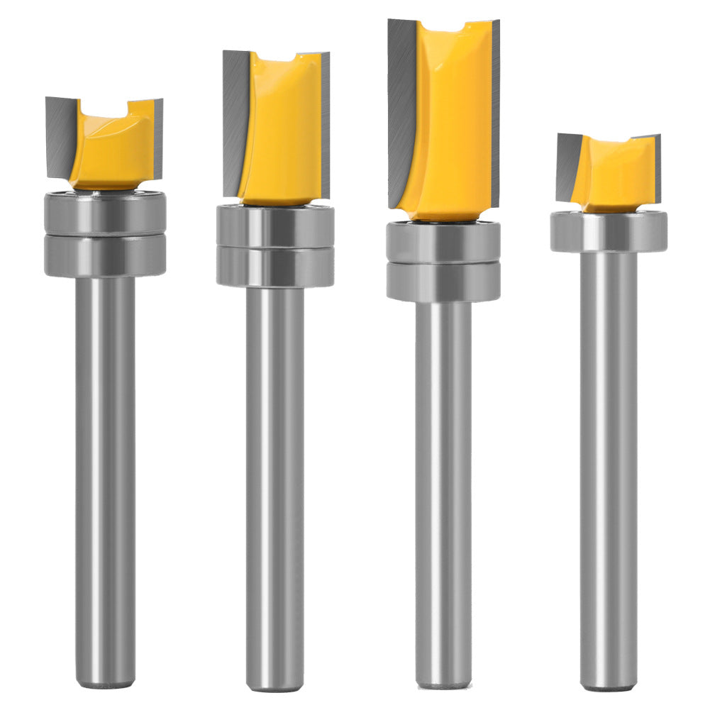 6 handle woodworking trimming knife trimming machine knife head with bearing straight knife imitation trimming knife woodworking milling cutter gong machine slotting