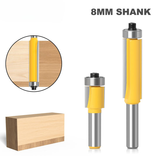 2-Piece set of 8-handle trimming knives with bearings Straight knife trimming milling cutter Slotting trimming bayonet head trimming machine use