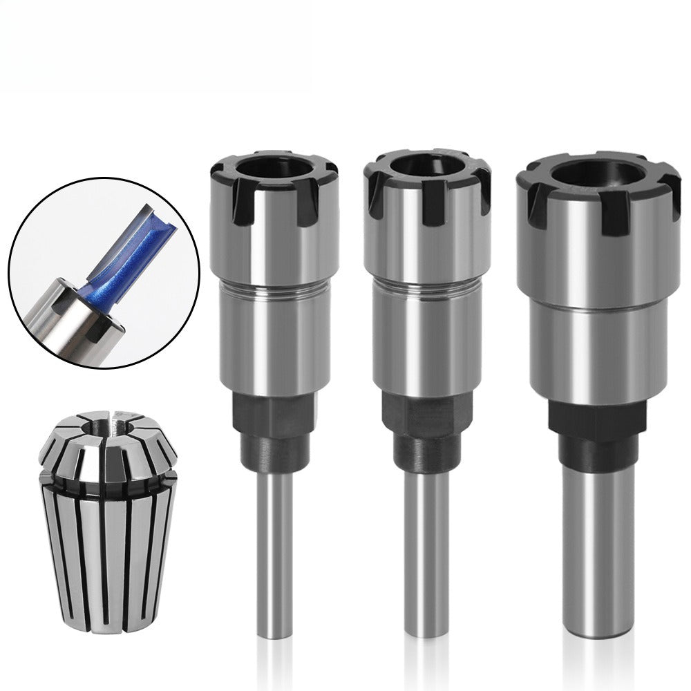Milling cutter extension rod 1/4 8mm 1/2 handle trimming machine bakelite milling engraving machine ER chuck extension rod foreign trade