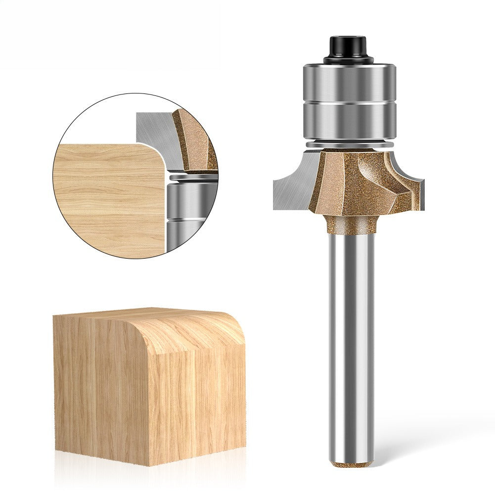 Professional grade double bearing fillet cutter tungsten steel alloy woodworking milling cutter R chamfering trimmer slotting engraving cutter