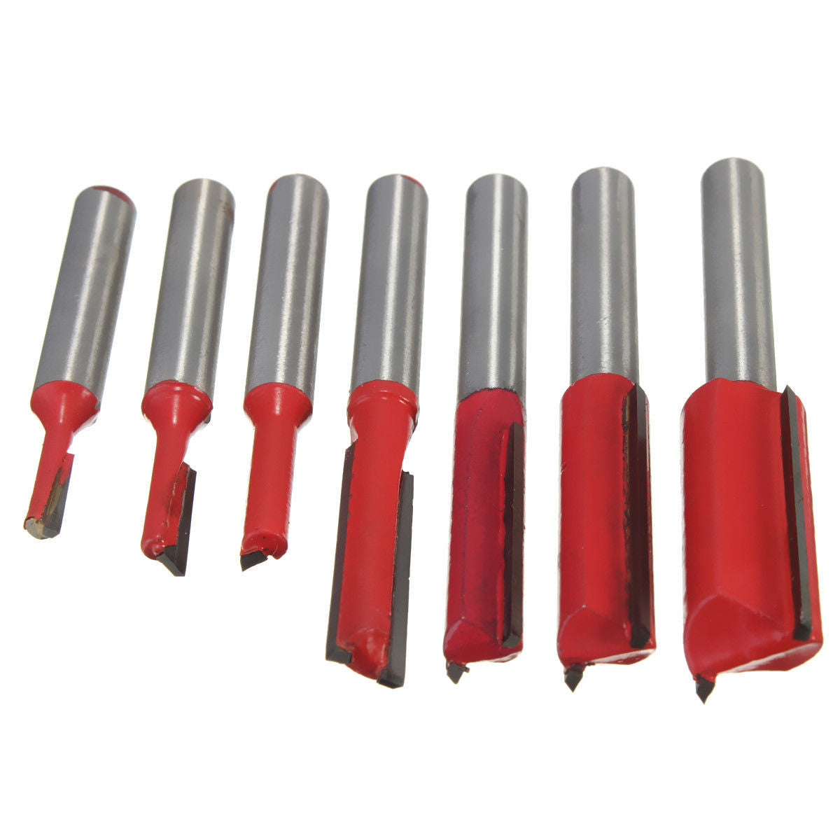 Extended Woodworking Double Blade Straight Knife Engraving Woodworking Milling Cutter Edge Trimming Machine Knife Head 1/2 1/4 Handle Knife Head Straight Knife