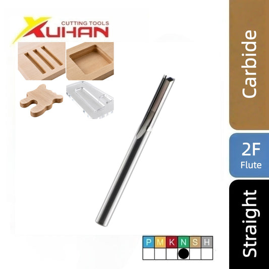 2 Flute Solid Carbide Straight End Mill CNC Router Bit for Wood, MDF, Acrylic, PVC & Plastic