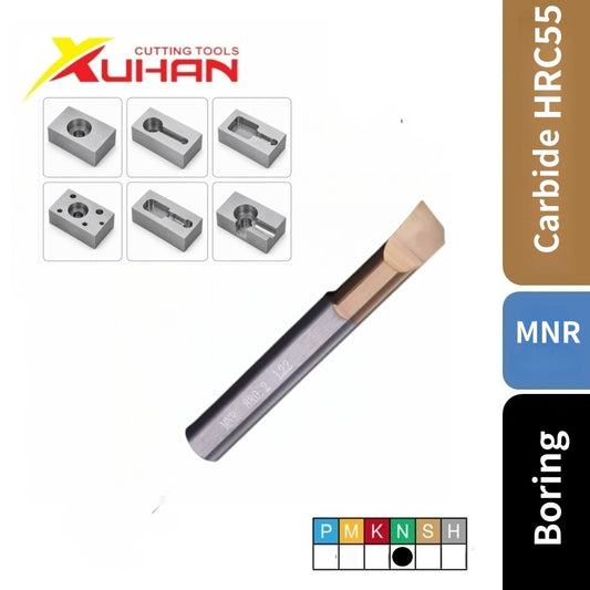 MNR Micro Boring Carbide End Mill TiSiN HRC55