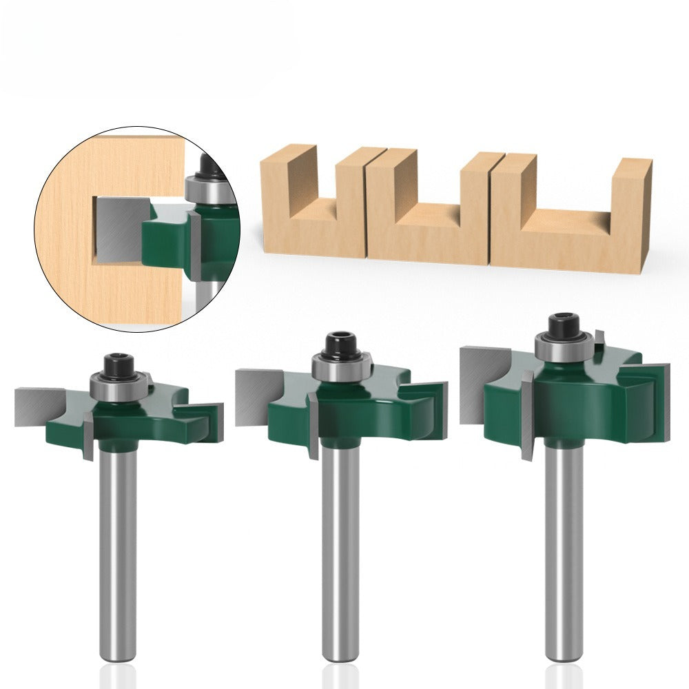 4-Blade Ball T-Knife 1/4 Handle Woodworking Milling Cutter Slotting Knife Slotting Knife Alloy Knife Head Trimming Machine Knife Head