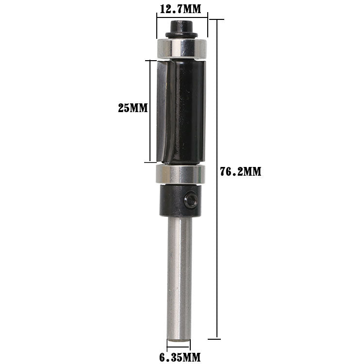 Double bearing trimming cutter 1/4 * 1/2 * 38 foreign trade export milling cutter woodworking milling cutter