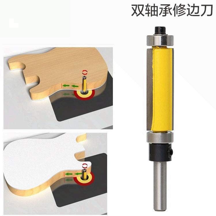 Double bearing trimming cutter 1/4 * 1/2 * 38 foreign trade export milling cutter woodworking milling cutter