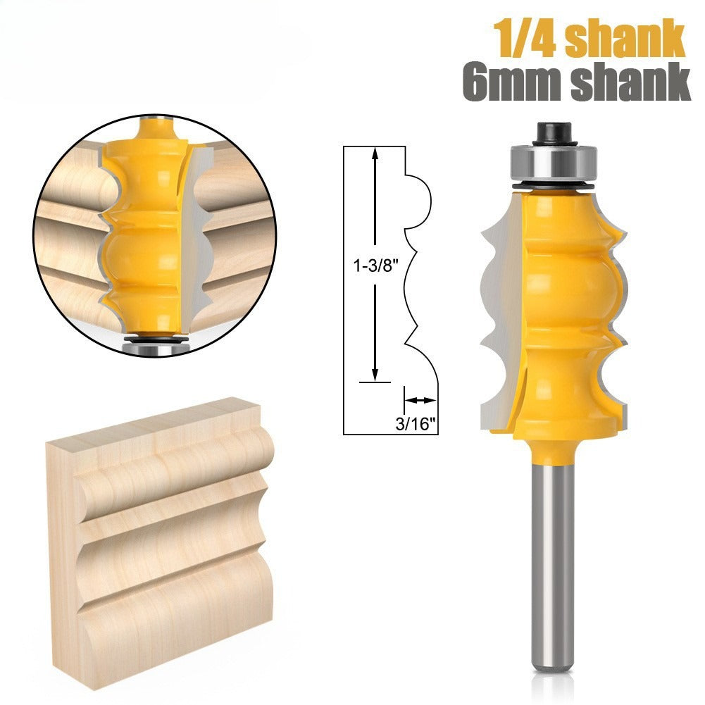 1/4 handle 6 handle double leaf armrest knife double leaf armrest knife engraving machine milling cutter line cutter woodworking milling cutter woodworking knife