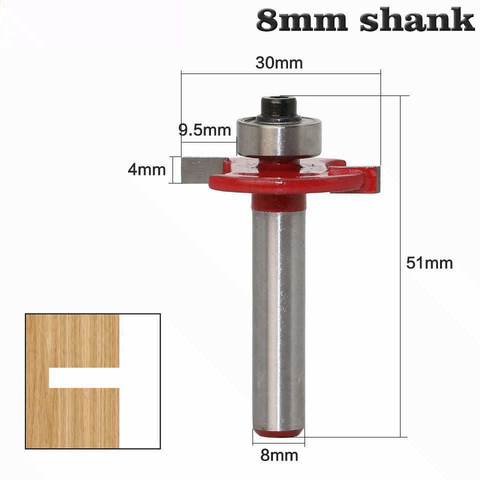 8 handle ball T-knife, cutting knife, slotting knife Woodworking milling cutter T-tenon knife, gong knife Woodworking cutter